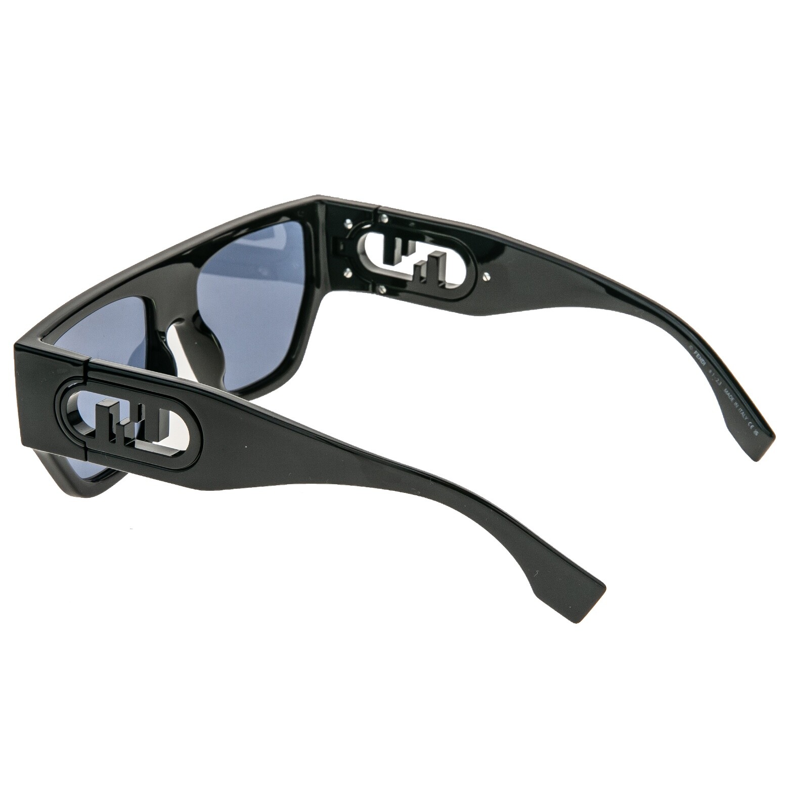 Pre-owned Fendi O'lock 40108 Black Fashion Ff Lock Logo Mask Unisex Sunglasses Fe40108u In Blue