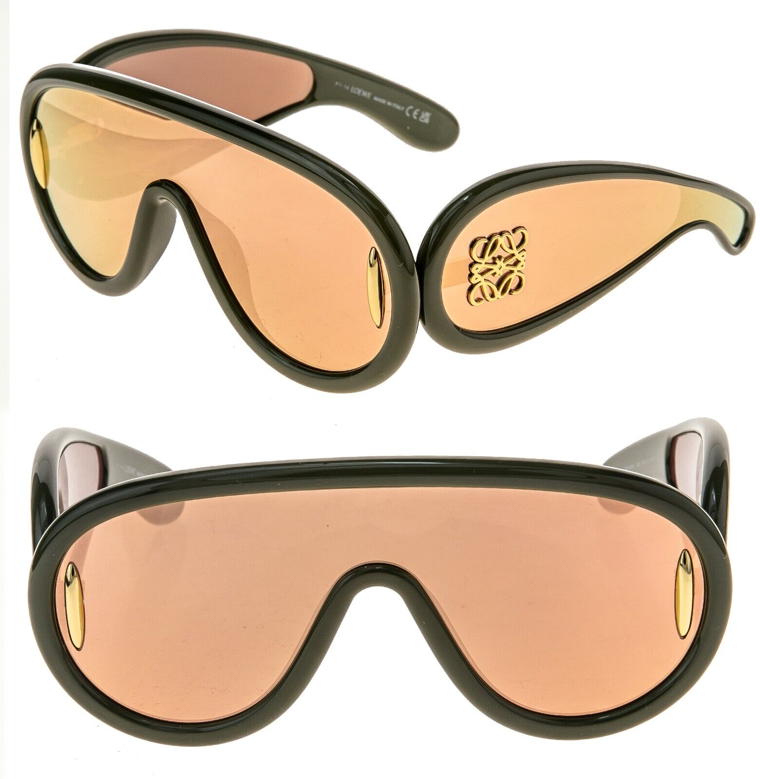 LOEWE ANAGRAM PAULA IBIZA Aviator Mask LW40108I Khaki Pink LOEWE ANAGRAM PAULA IBIZA Aviator Mask LW40108I Khaki Pink