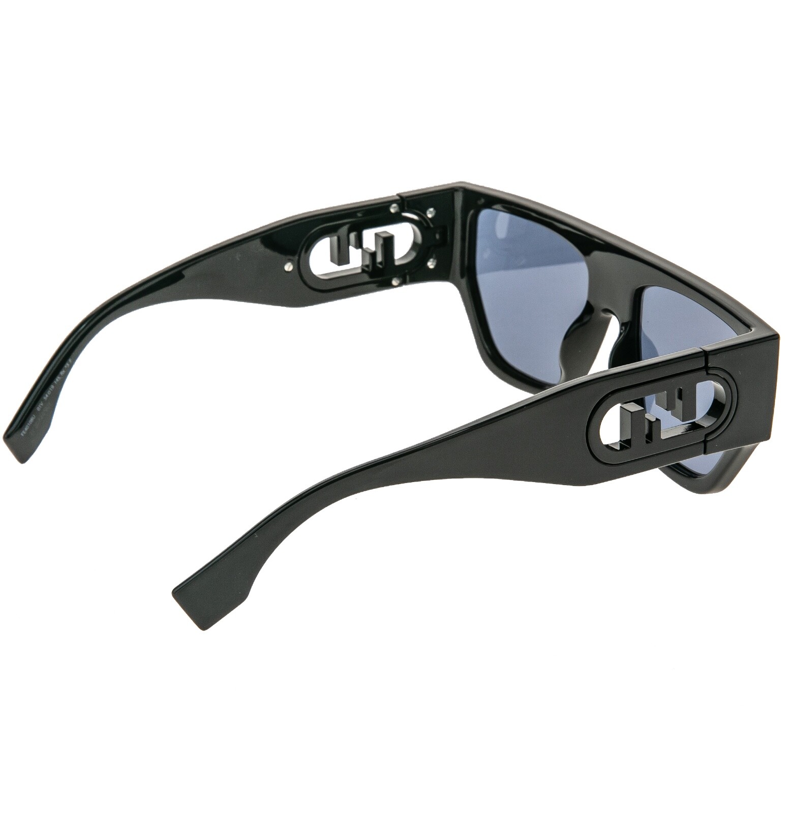 Pre-owned Fendi O'lock 40108 Black Fashion Ff Lock Logo Mask Unisex Sunglasses Fe40108u In Blue