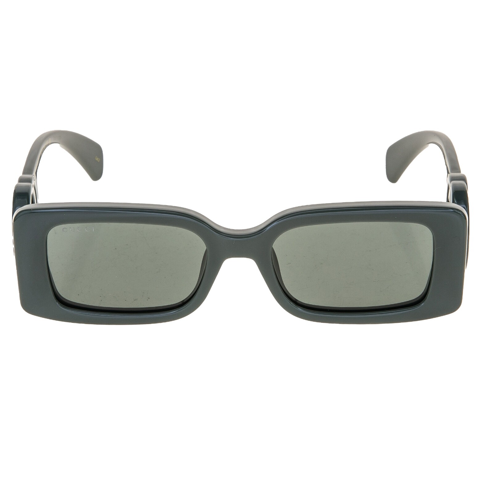 Pre-owned Gucci Couture 1325 Gray Gg Logo 003 Narrow Fashion Rectangle Sunglasses Gg1325s