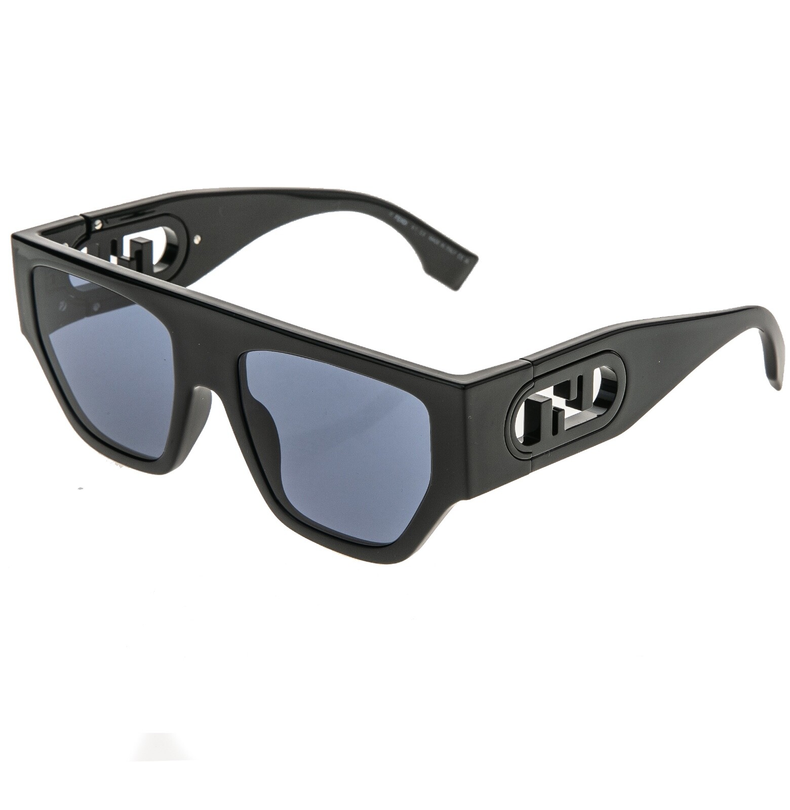 Pre-owned Fendi O'lock 40108 Black Fashion Ff Lock Logo Mask Unisex Sunglasses Fe40108u In Blue
