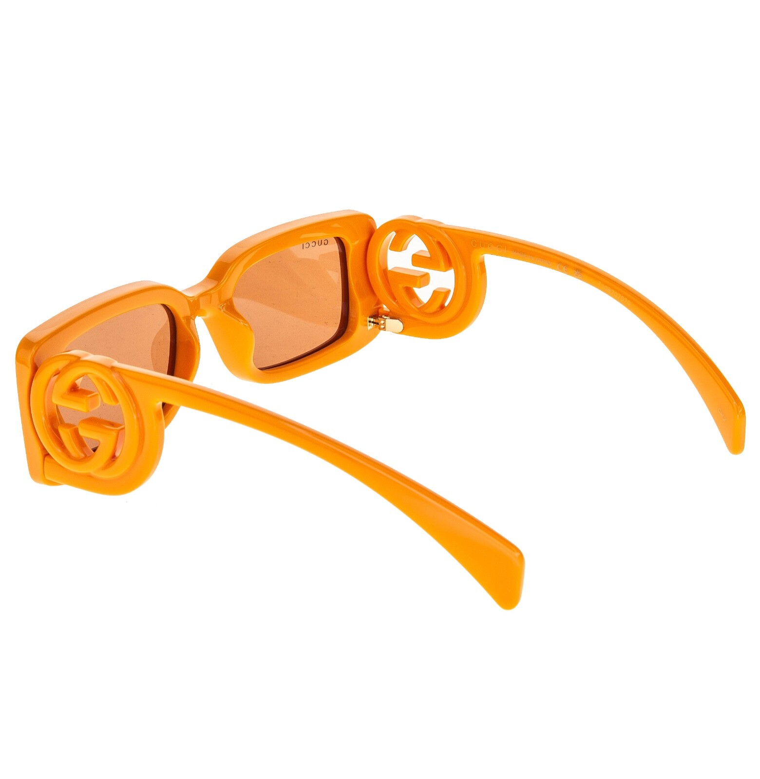 Pre-owned Gucci Couture 1325 Orange Gg Logo 008 Narrow Fashion Square Sunglasses Gg1325s In Brown
