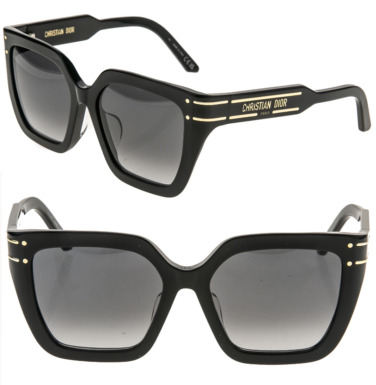 CHRISTIAN DIOR SIGNATURE Black Gold Thin DIORSIGNATURE S10F CHRISTIAN DIOR SIGNATURE Black Gold Thin DIORSIGNATURE S10F