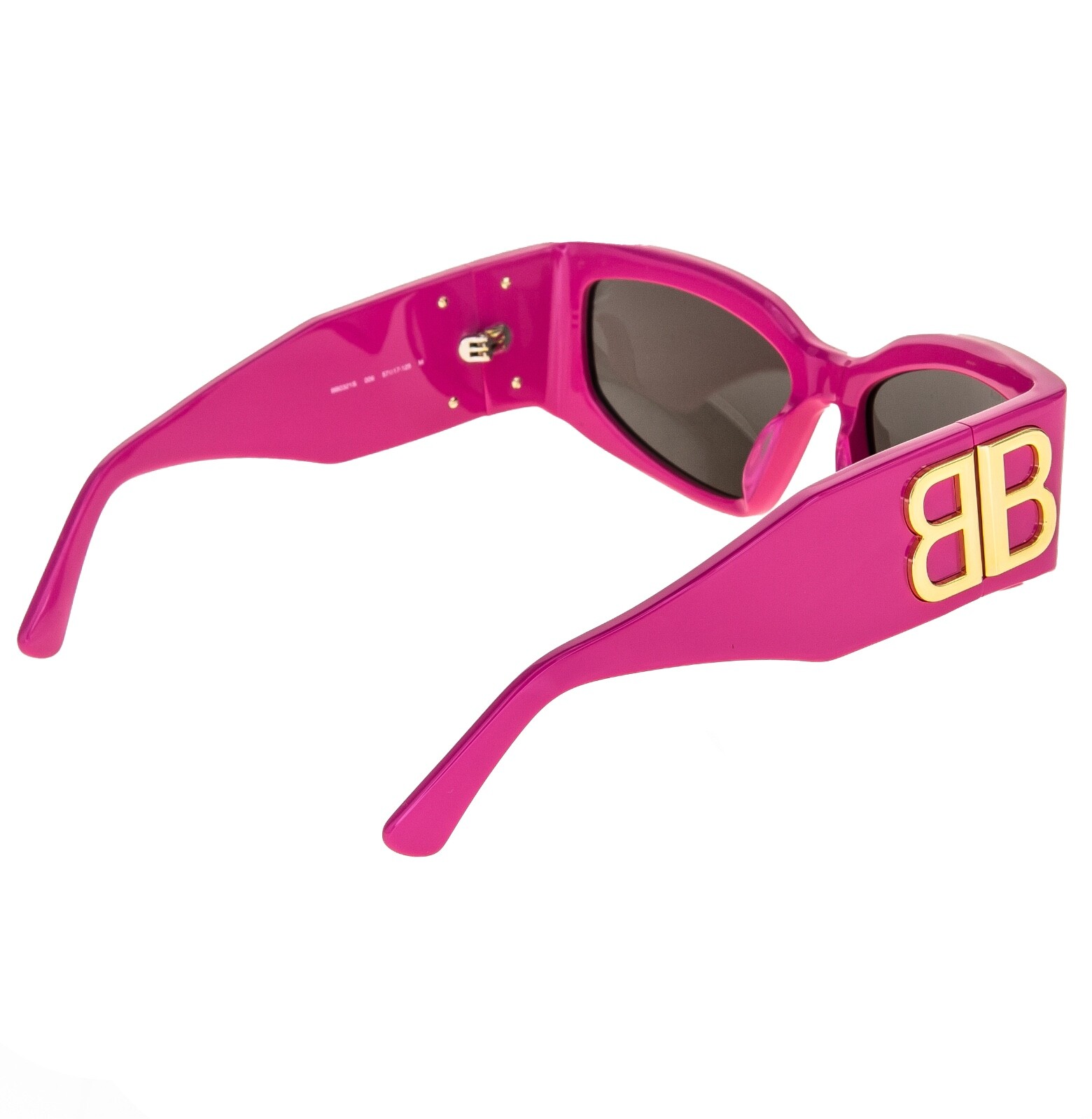 Pre-owned Balenciaga Bossy Cat 0321 Pink Fashion Geometric Unisex Sunglass Bb0321s 006 In Gray