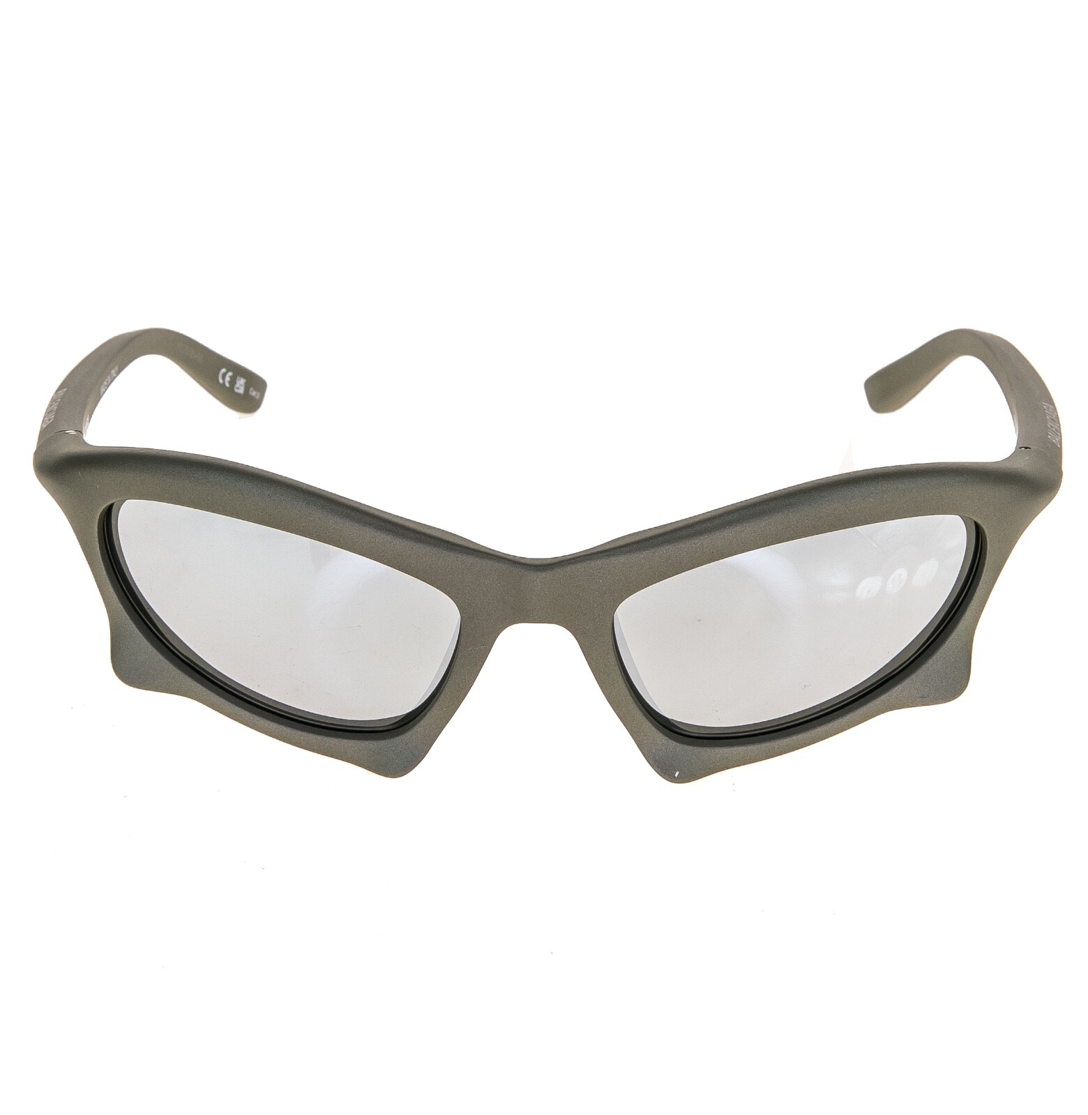 Pre-owned Balenciaga Bat 0229 Gray Silver Mirror 004 Fashion Demna Mask Sunglasses Bb0229s