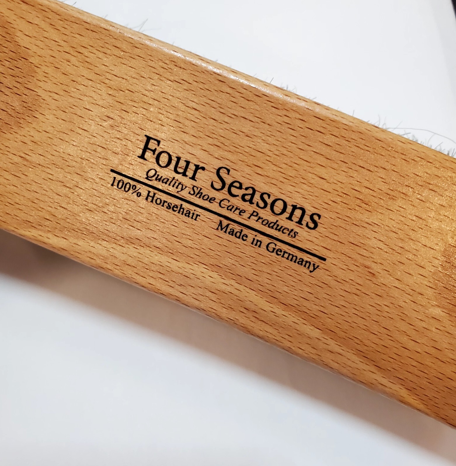 Four Season  Professional Shine  Boots & Shoes Brush Buffer Light Horse Hair 8"