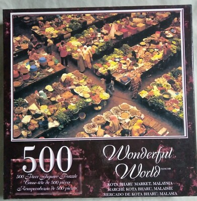 LOT of Three 500 Piece Puzzles Wonderful World  NEW 