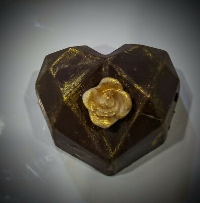 Small heart 3 Piece Chocolate Mold with 4 cavities new