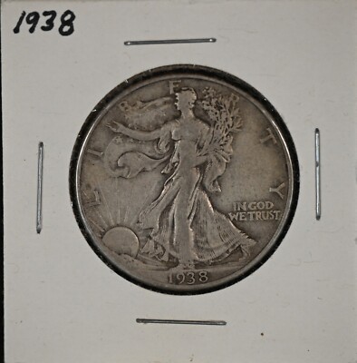 1938 Walking Liberty Silver Half Dollar Coin