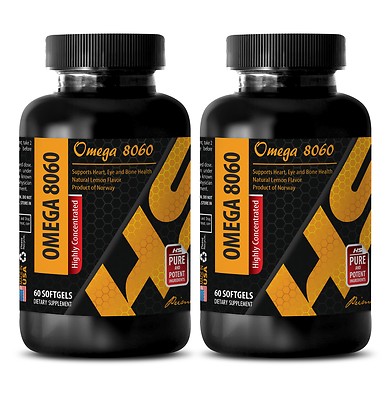 pharmaceutical grade - FISH OIL OMEGA 3 - fatty acids supplement - 2 Bottles