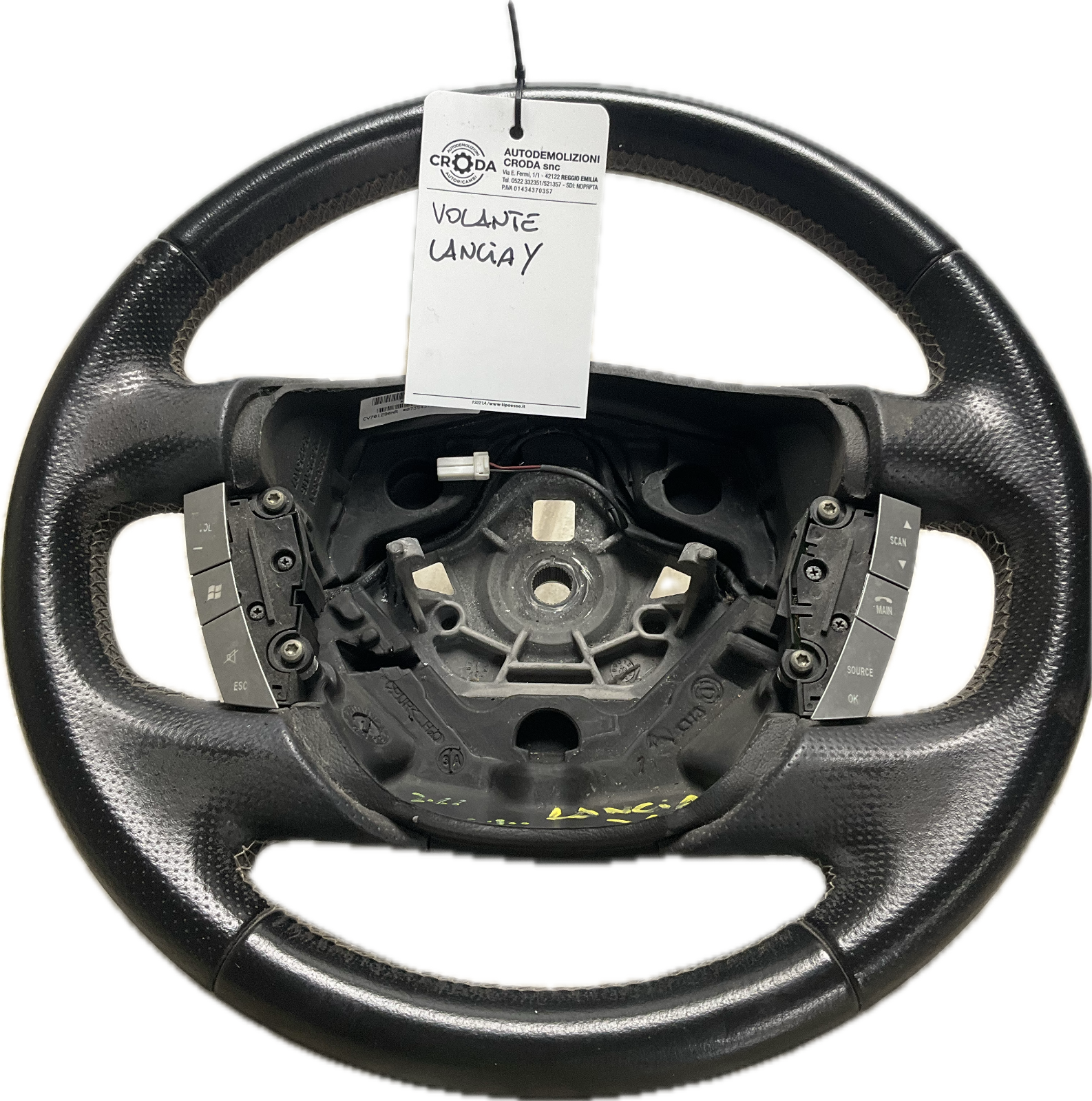 Volante sterzo per modello LANCIA YPSILON 843 anno 2007 con comandi al volante