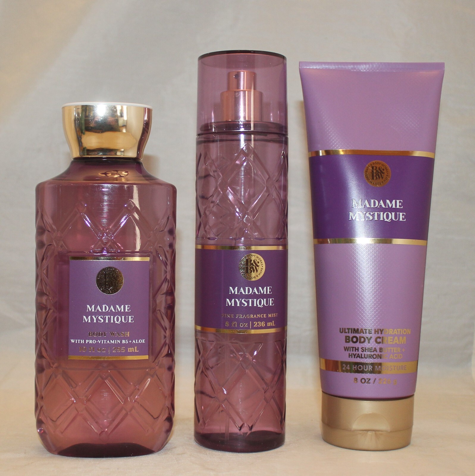 Bath & Body Works Madame Mystique Body Cream, Wash & Fine