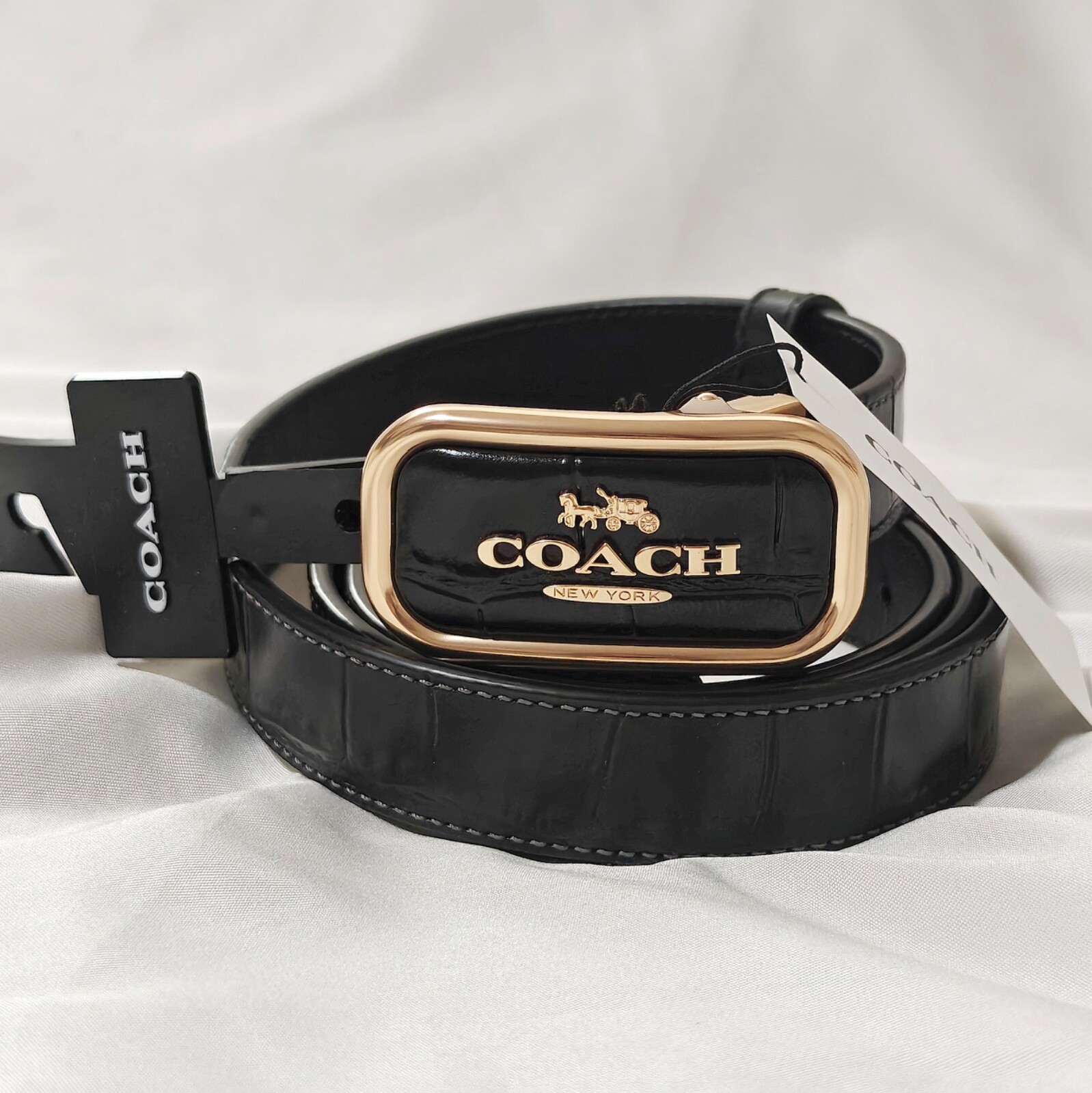 【新品】 COACHベルトMorgan Rectang Buckle カーキM COACH® Outlet | Morgan Rectangle Buckle Belt, 25 Mm
