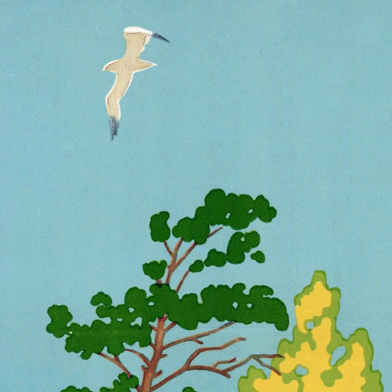 1929 Visit Indiana Dunes - Vintage Travel Poster Art Print - 16x24