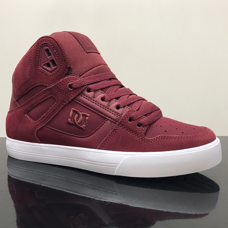 burgundy dc shoes