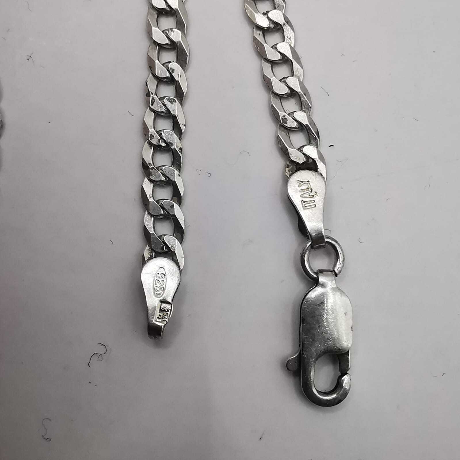 Silver 925 Pray Hand ＆Old school Chain 925 Sterling Silver Vintage Hands In Prayer Cable Key Chain