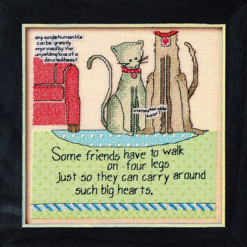 Four Legs Beaded Cross Stitch Kit Curly Girl 2023 Mill Hill CG302311