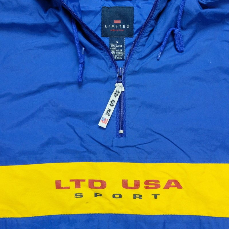 Rare VTG LIMITED Sport LTD USA Flag Spell Out Pullover Rare VTG LIMITED Sport LTD USA Flag Spell Out Pullover
