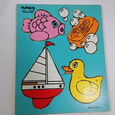 Frame Tray Puzzles Sesame Street and Things That Fly and For My Bath Vintage