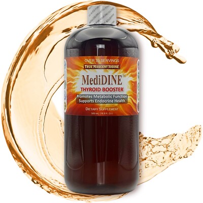 MediDINE  Thyroid Booster True Nascent Free-Elemental I2 Iodine Nutrient: 500 mL