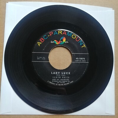 LLOYD PRICE Lady Luck/Never Let Me Go 45 7'' R&B SOUL Record Vinyl Records