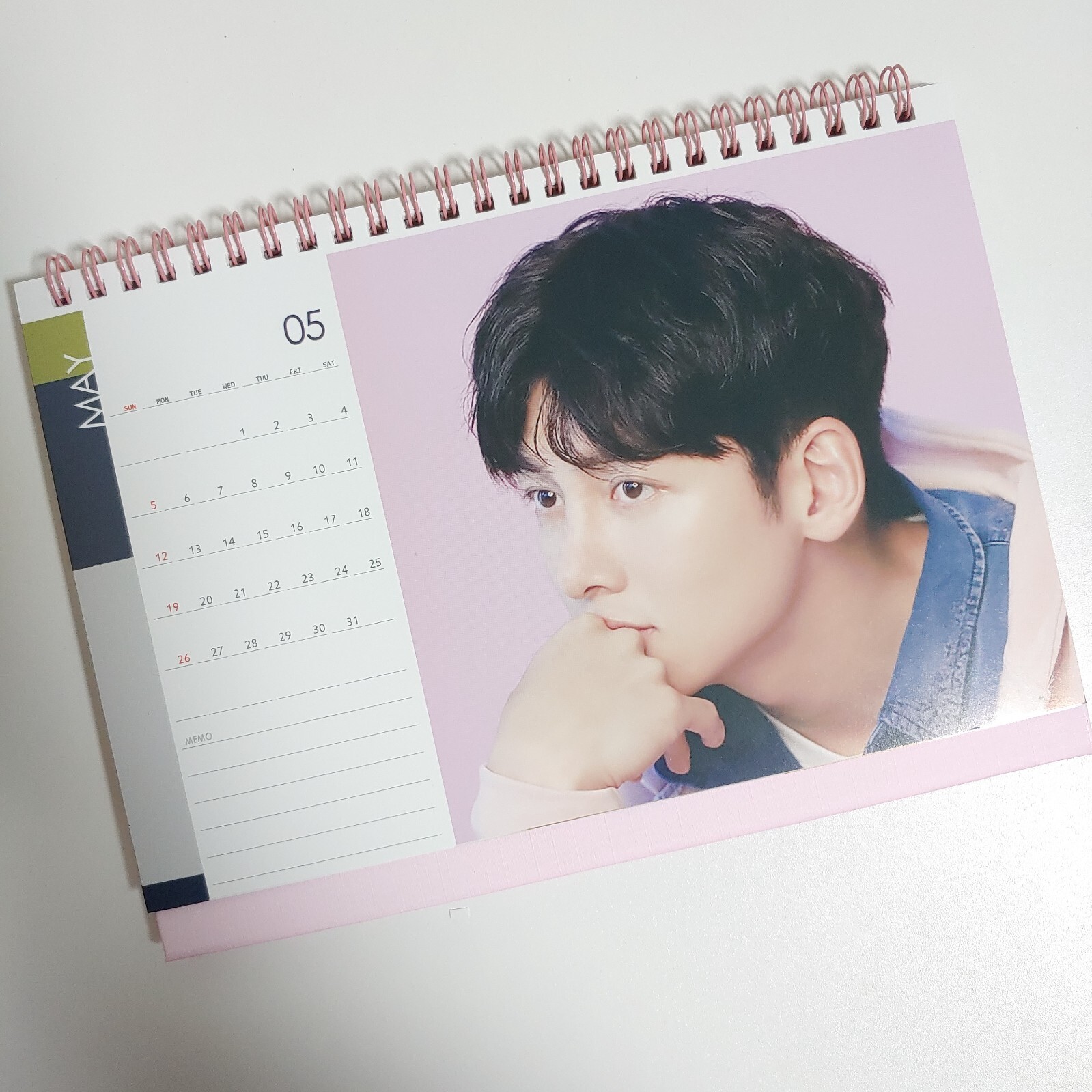 Ji Chang Wook Photo Desk Calendar 2023 2024 Calender Pink Sticker