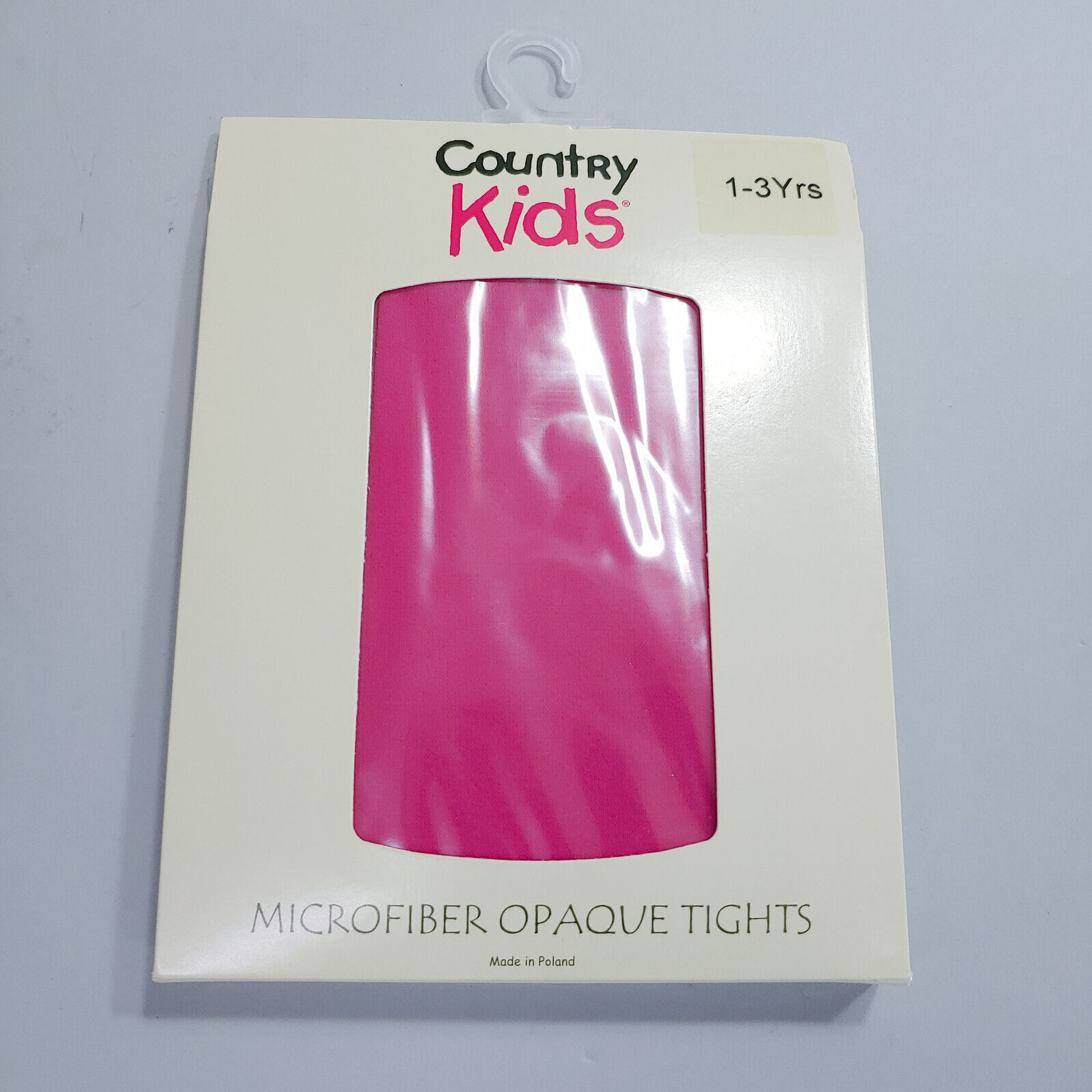 Country Kids Hot Pink Microfiber Opaque Tights Size 1-3 Years 