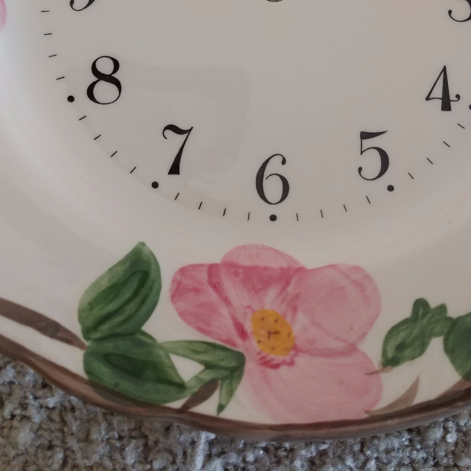FRANCISCAN DESERT ROSE ROUND CLOCK PLATE MADE IN ENGLAND