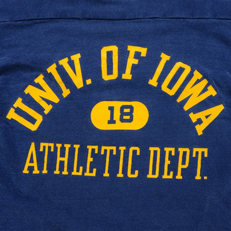 Rare Vintage CHAMPION University Of Iowa Athletic Dept. Raglan T