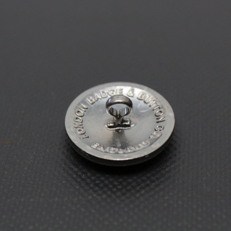 London Badge & Button Co Bulldog Herringbone Pewter Blazer Button