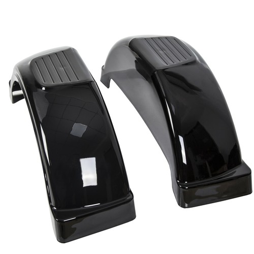 Set Of 2 Single Axle Trailer Fenders w/ Top Step For 13" Wheels Tires Skirt Boat