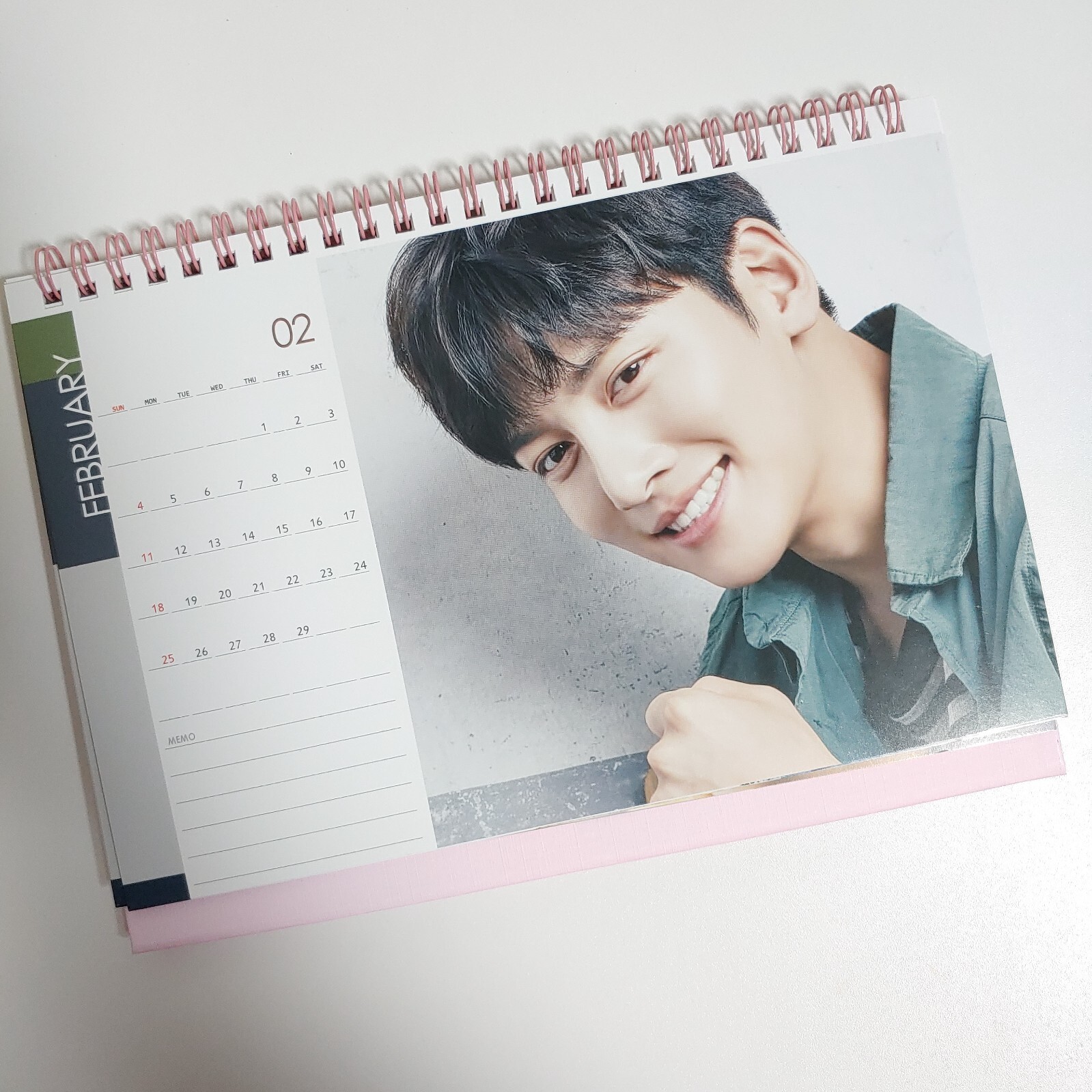 Ji Chang Wook Photo Desk Calendar 2023 2024 Calender Pink Sticker