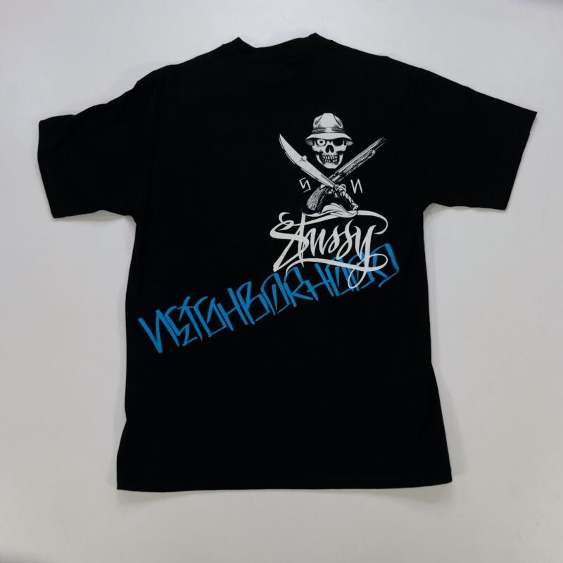 Rare VTG STUSSY x NEIGHBORHOOD Boneyards No Quarter T Shirt Rare VTG STUSSY x NEIGHBORHOOD Boneyards No Quarter T Shirt