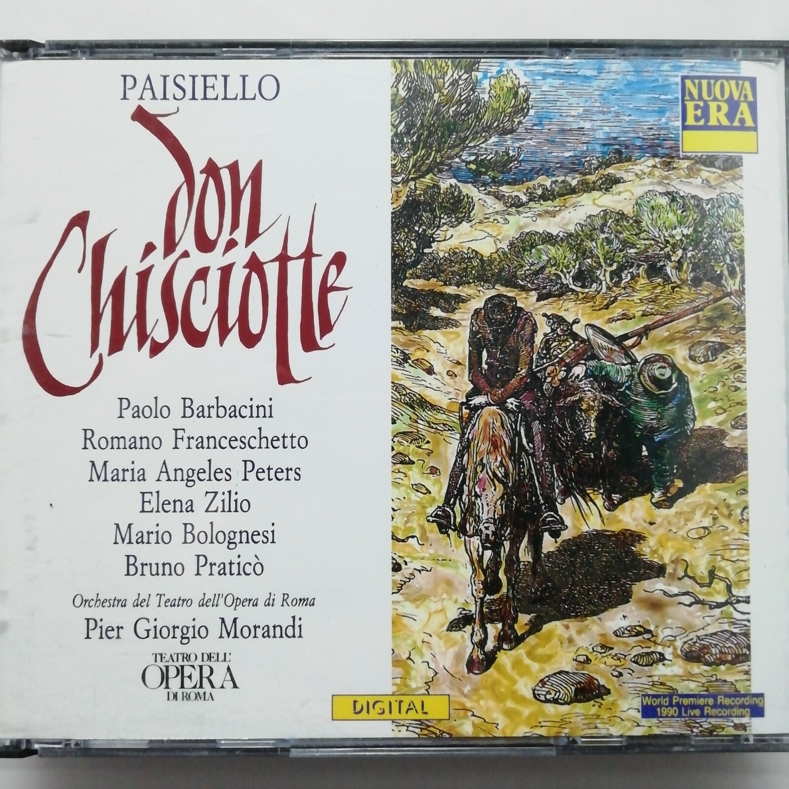 Paisiello - Don Chisciotte, Barbacini, Franceschetto, Pier Giorgio Morandi. 2xCD E.U. 1991 NUOVA ERA – 6994/95 Paisiello - Don Chisciotte, Barbacini, Franceschetto, Pier Giorgio Morandi. 2xCD E.U. 1991 NUOVA ERA – 6994/95
