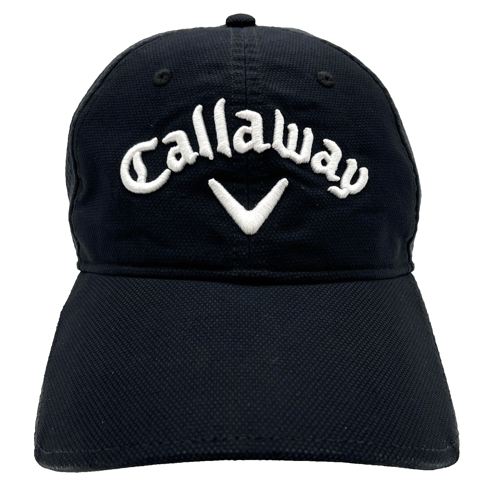 Callaway Hat Cap Strap Back Black White Logo Golf Golfer Golfing Outdoors Mens eBay
