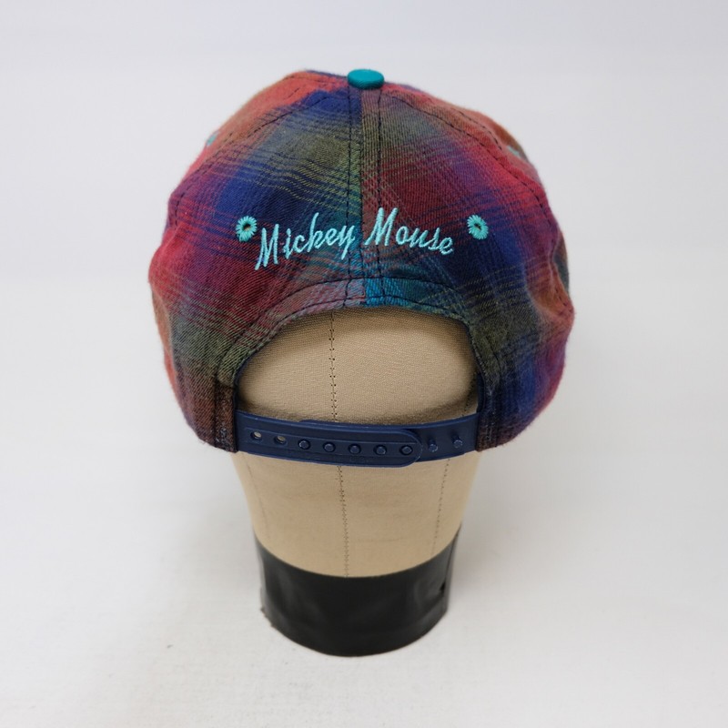 Rare Vintage GOOFY'S HAT CO Mickey Mouse Plaid Snapback Hat
