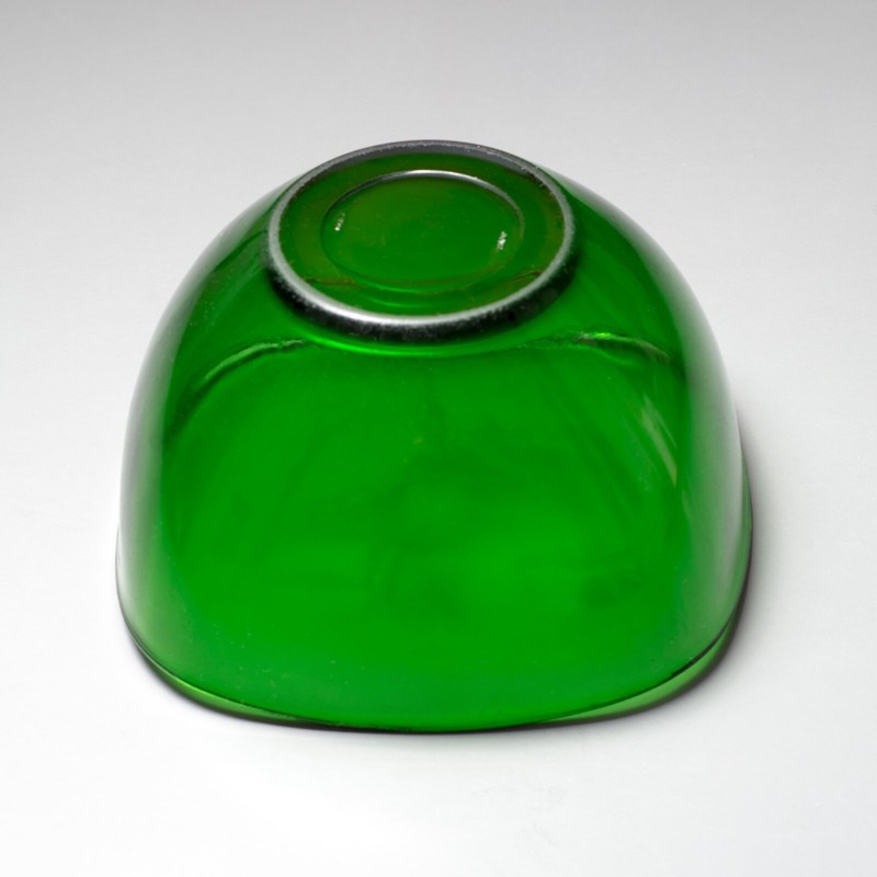Vereco France Grand Saladier Verre Vert 2, Vaisselle 1960 Hyper Tendance Tb ÃTat