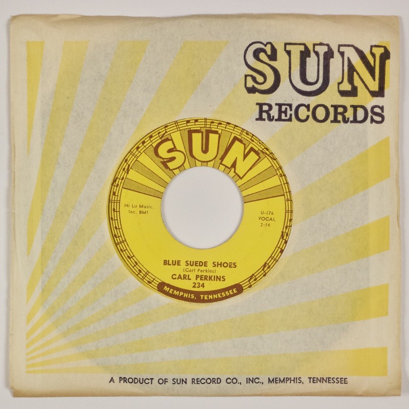 CARL PERKINS: Blue Suede Shoes US SUN 234 Orig Rockabilly 45 Superb