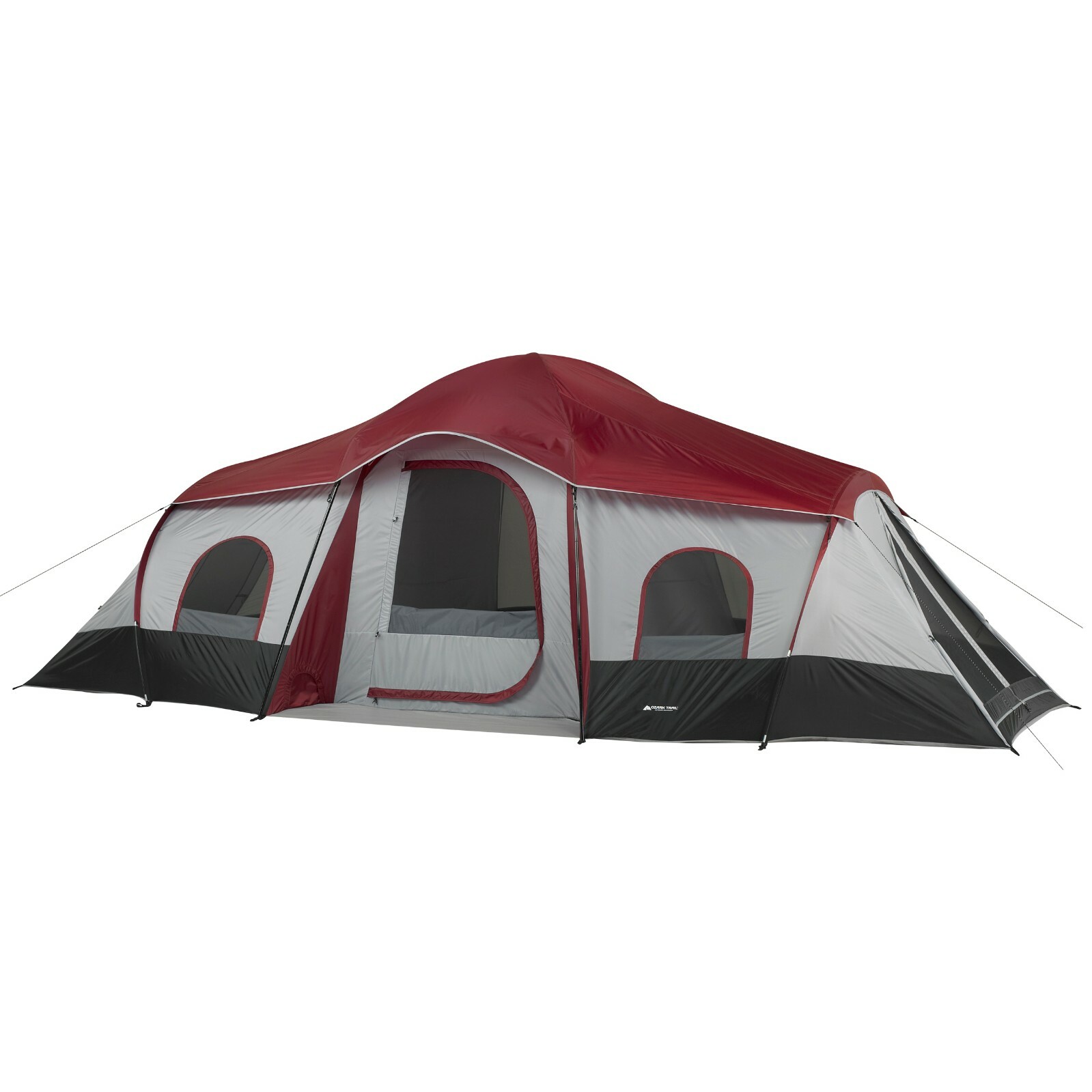 Ozark Trail 10 Person 3 Room Cabin Removable Tent W 2 Side