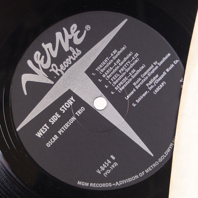Oscar Peterson Trio West Side Story Us Verve V 8454 Mono Jazz Lp Ebay