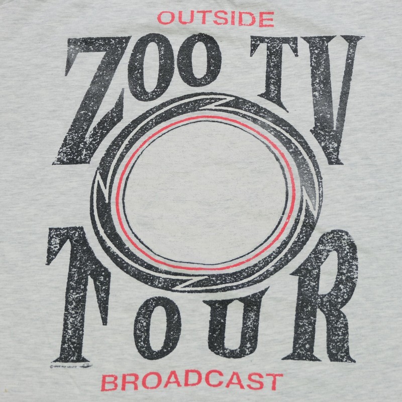 Rare VTG U2 Zoo TV Tour Outside Broadcast 1992 Single Stitch Rare VTG U2 Zoo TV Tour Outside Broadcast 1992 Single Stitch