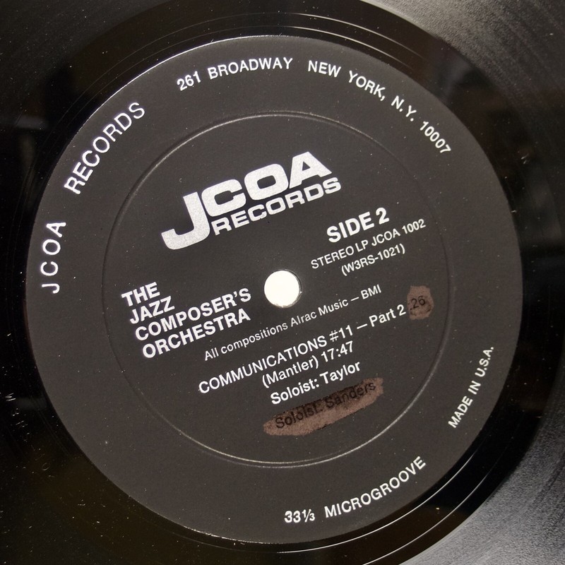 CECIL TAYLOR: Jazz Composer's Orchestra JCOA Free Jazz LP NM