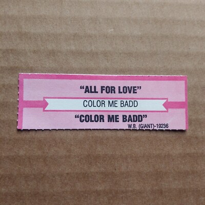 COLOR ME BADD All For Love JUKEBOX STRIP Records 45 rpm 7''