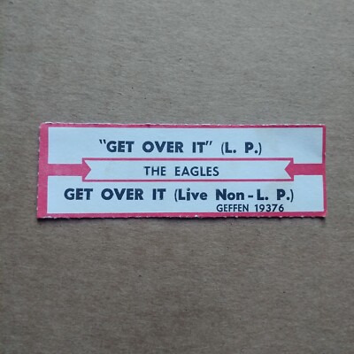 THE EAGLES Get Over It JUKEBOX STRIP Record 45 rpm 7''