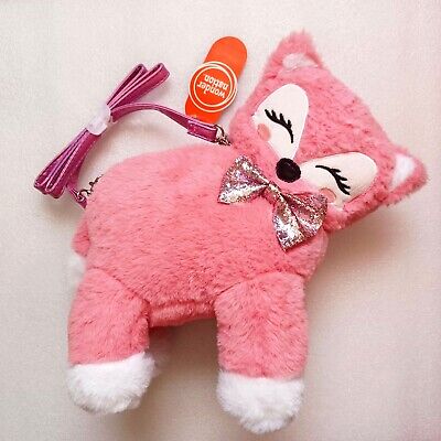 Girl s Wonder Nation Kitty Koala Critter Stuffed Animal Plush Pink Purse NWT