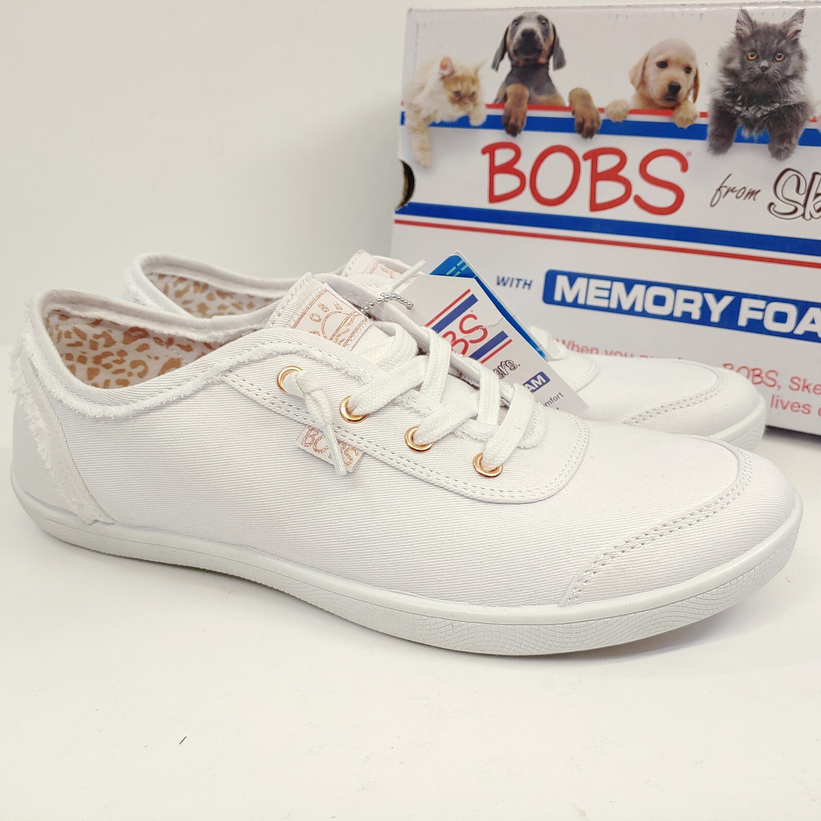 Bobs from Skechers B Cute Size 9.5 Womens White Casual Shoes