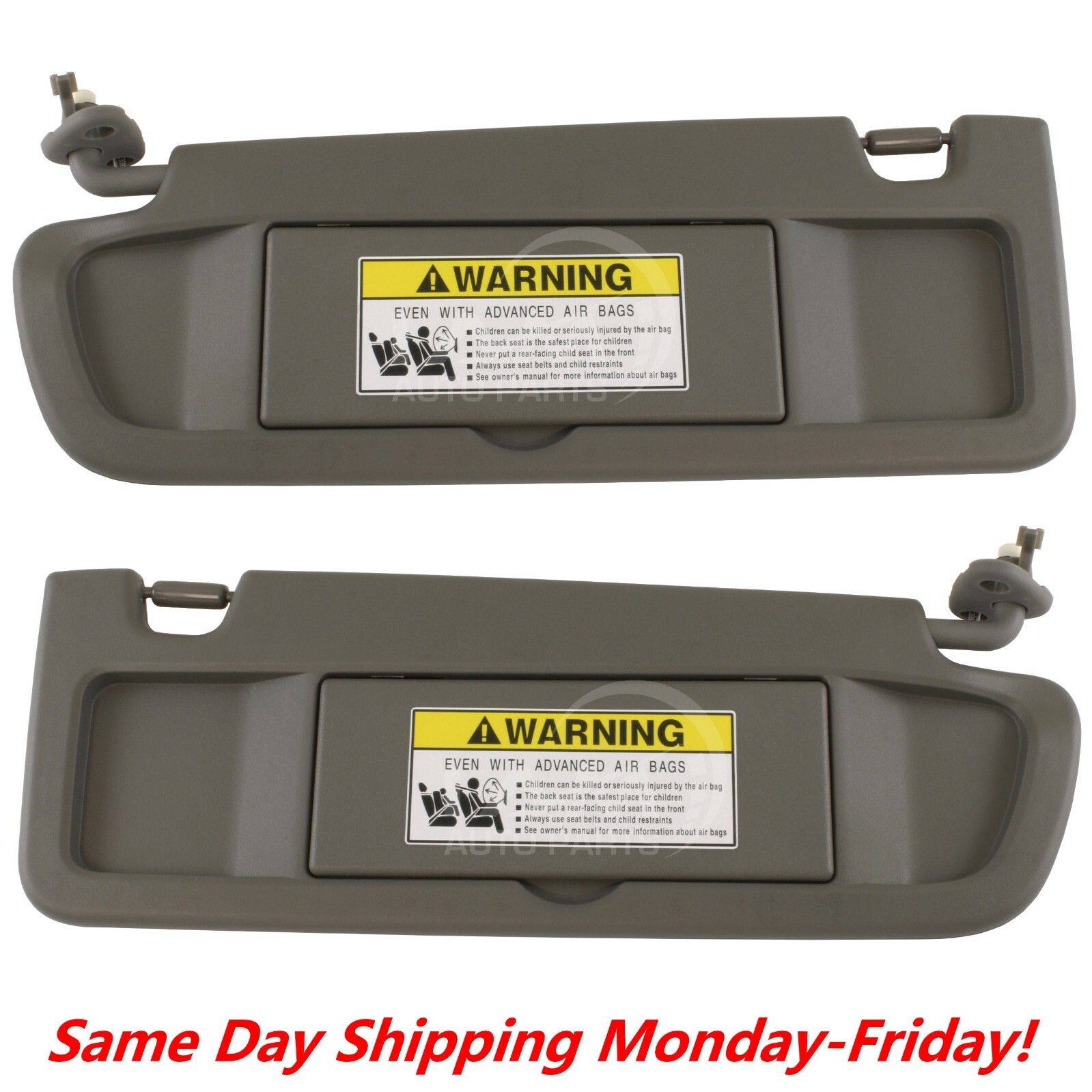 Sun Visor Dark Gray Atlas Pair For 20062008 Honda Civic Left & Right