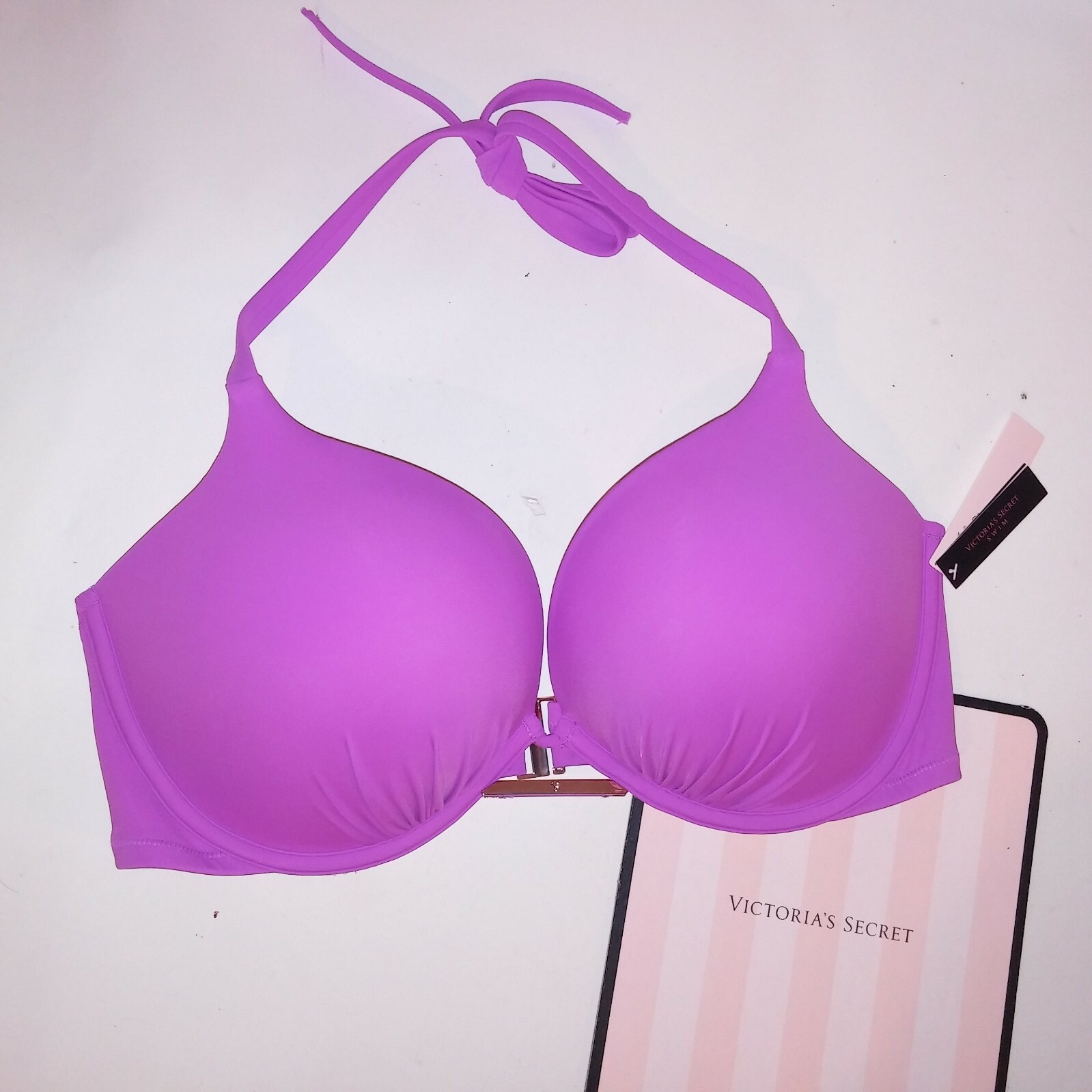 新品未使用 victoria's secret swim 水着 NEW Victorias Secret Swimsuit Set 38C/XL Malibu Halter Top