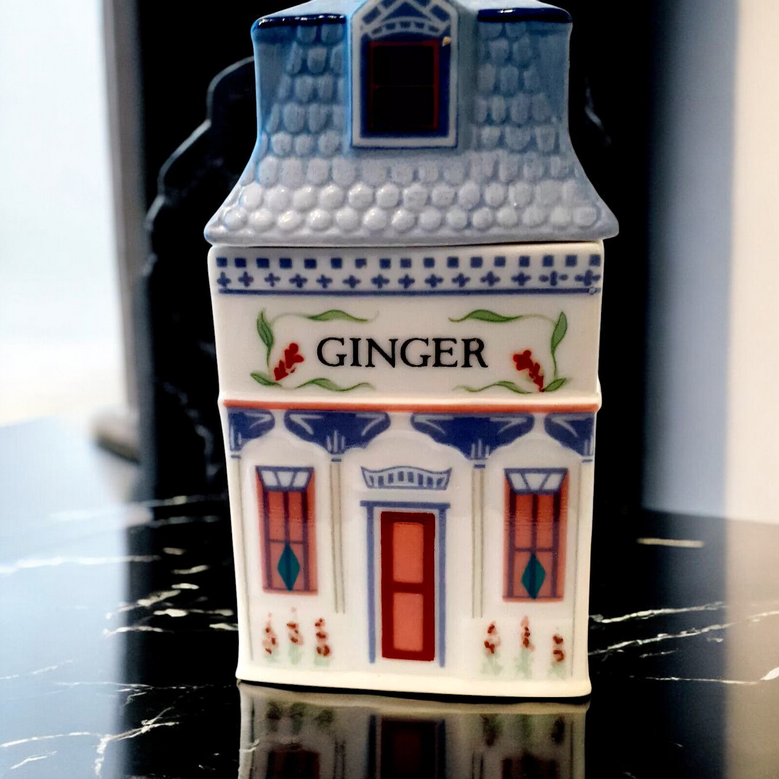 Lenox Spice Village Porcelain House/Cottage Jar 1989