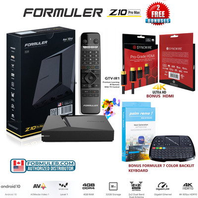 Formuler Z10 Pro Max 4GB | 32GB 4K FREE 4K HDMI 60Hz Cable | 7 Color Keyboard